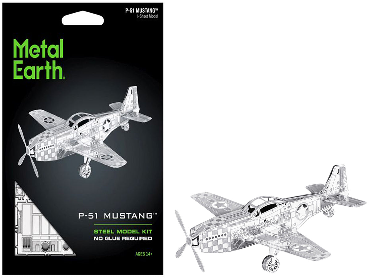Model Kit North American P-51 Mustang Fighter Aircraft "Big Beautiful Doll" United States Army Air Forces (Easy Difficulty) Steel Model