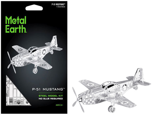 Model Kit North American P-51 Mustang Fighter Aircraft "Big Beautiful Doll" United States Army Air Forces (Easy Difficulty) Steel Model