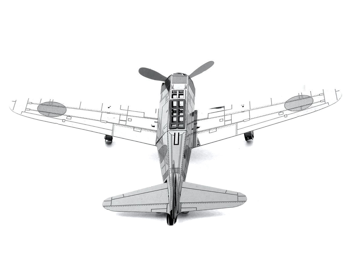Model Kit Mitsubishi Zero Fighter Aircraft "Imperial Japanese Navy Air Service" (Moderate Difficulty) Steel Model
