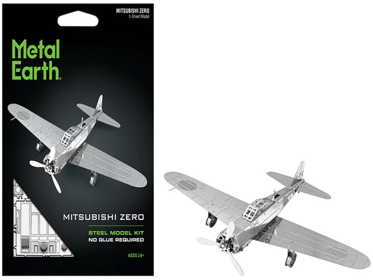 Model Kit Mitsubishi Zero Fighter Aircraft "Imperial Japanese Navy Air Service" (Moderate Difficulty) Steel Model