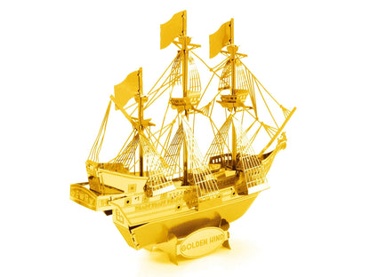 Model Kit Golden Hind Galleon Gold Version (Moderate Difficulty) Steel Model