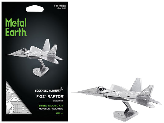 Model Kit Lockheed Martin F-22 Raptor Stealth Aircraft (Moderate Difficulty) Steel Model