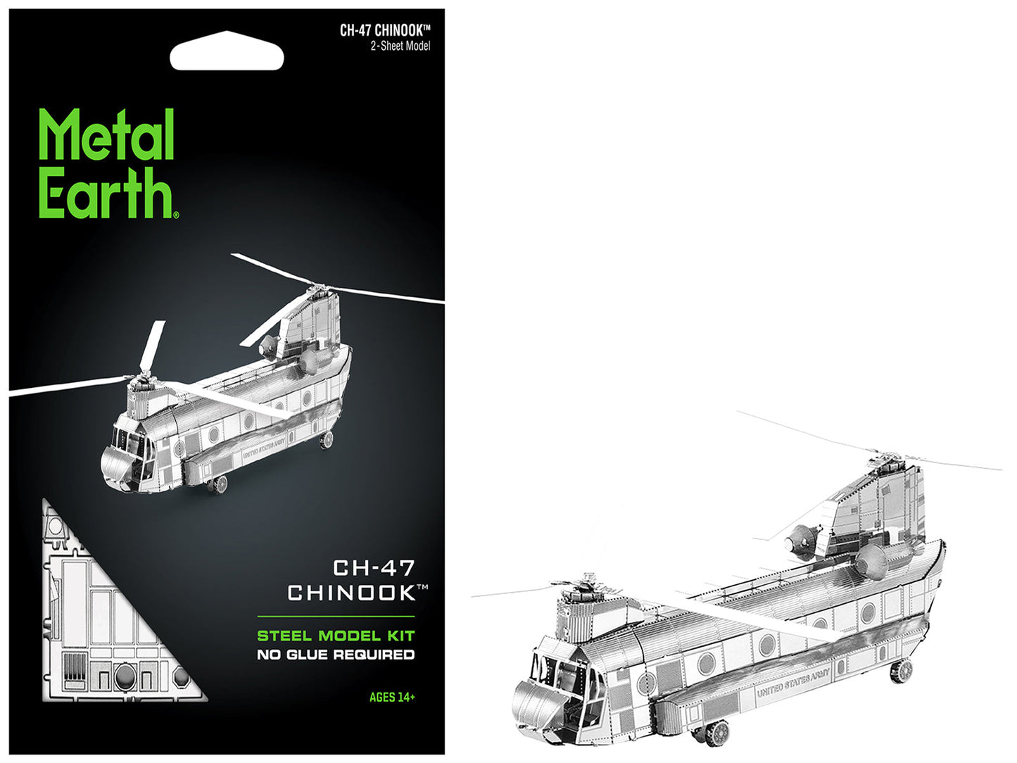 Model Kit Boeing CH-47 Chinook Transport Helicopter (Moderate Difficulty) Steel Model