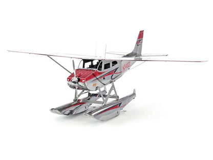 Model Kit Cessna 182 Floatplane White and Red (Moderate Difficulty) Steel Model