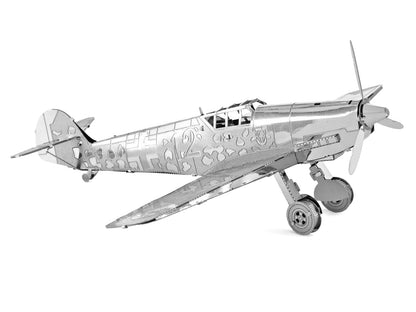Model Kit Messerschmitt BF-109 Fighter Aircraft "German Luftwaffe" (Moderate Difficulty) Steel Model