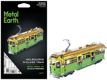 Model Kit Melbourne W-class Tram Green and Gold (Moderate Difficulty) Steel Model