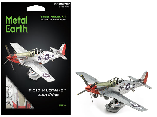 Model Kit North American P-51D Mustang Fighter Aircraft "Sweet Arlene" United States Army Air Forces (Challenging Difficulty) Steel Model