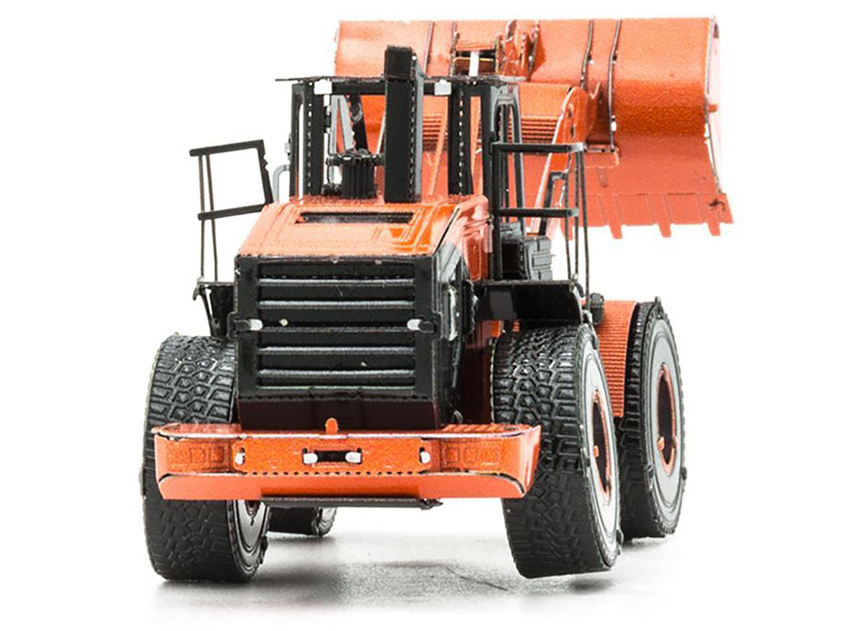 Model Kit Wheel Loader Orange and Black (Challenging Difficulty) Steel Model