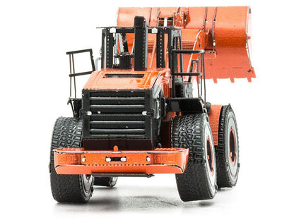Model Kit Wheel Loader Orange and Black (Challenging Difficulty) Steel Model