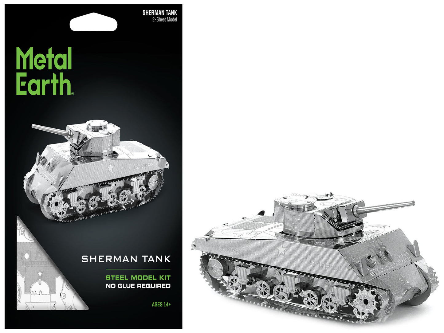 Model Kit American Sherman Tank (Moderate Difficulty) Steel Model