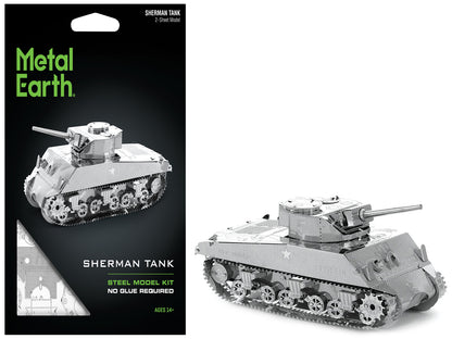Model Kit American Sherman Tank (Moderate Difficulty) Steel Model
