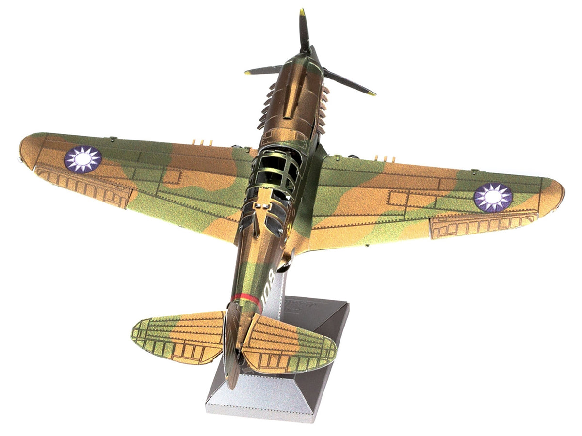 Model Kit Curtiss P-40 Warhawk Fighter-Bomber Aircraft "American Volunteer Group (AVG) Chinese Air Force" (Moderate Difficulty) Steel Model