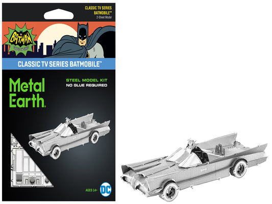 Model Kit 1966 Classic TV Series Batmobile "Batman" (1966) TV Series (Challenging Difficulty) Steel Model