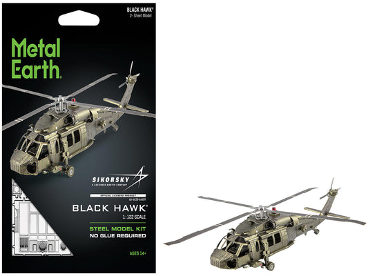 Model Kit Sikorsky Black Hawk Helicopter "United States Army" (Moderate Difficulty) Steel Model