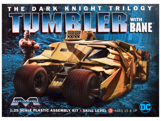 Skill 3 Model Kit Batmobile Tumbler with Bane Figure "Batman Dark Knight Trilogy" Movie Franchise 1/25 Scale Model