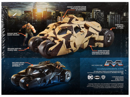 Skill 3 Model Kit Batmobile Tumbler with Bane Figure "Batman Dark Knight Trilogy" Movie Franchise 1/25 Scale Model
