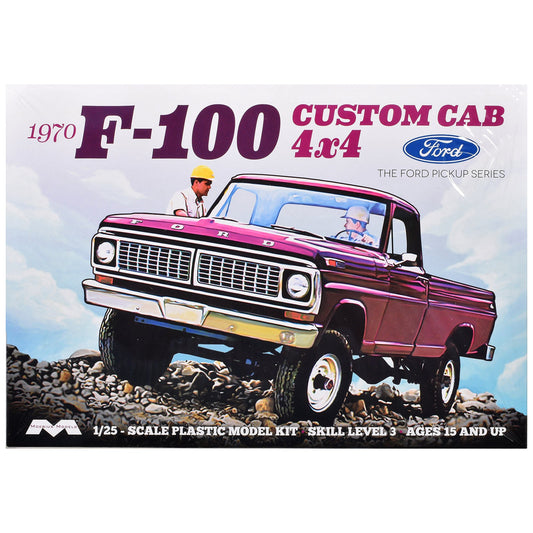 Skill 3 Model Kit 1970 Ford F-100 Custom Cab 4x4 Pickup Truck 1/25 Scale Model