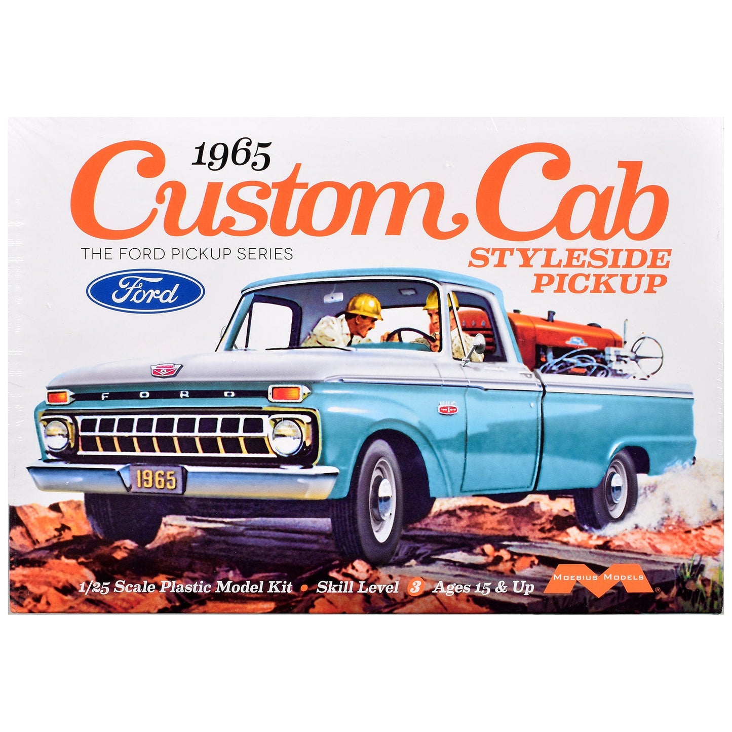 Skill 3 Model Kit 1965 Ford Custom Cab Styleside Pickup Truck 1/25 Scale Model