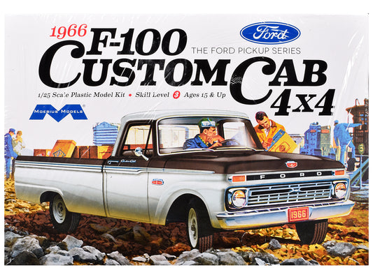 Skill 3 Model Kit 1966 Ford F-100 Custom Cab 4x4 Pickup Truck 1/25 Scale Model