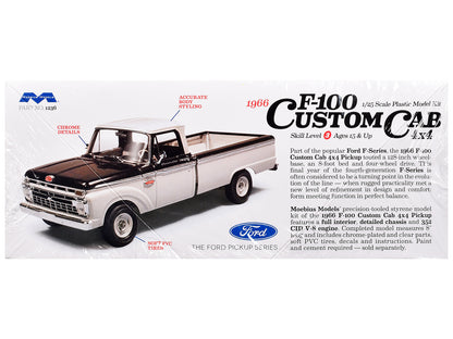 Skill 3 Model Kit 1966 Ford F-100 Custom Cab 4x4 Pickup Truck 1/25 Scale Model