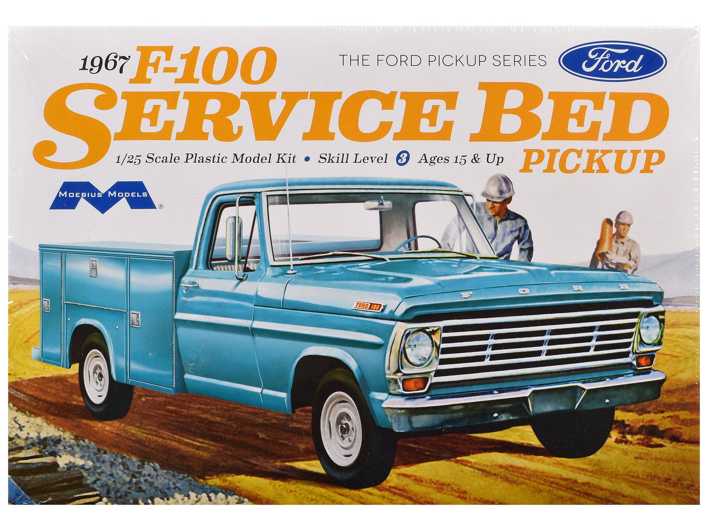 Skill 3 Model Kit 1967 Ford F100 Service Bed Pickup Truck 1/25 Scale Model