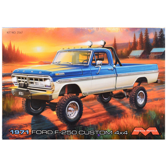 Skill 3 Model Kit 1971 Ford F-250 Custom Lifted 4x4 Pickup Truck 1/25 Scale Model