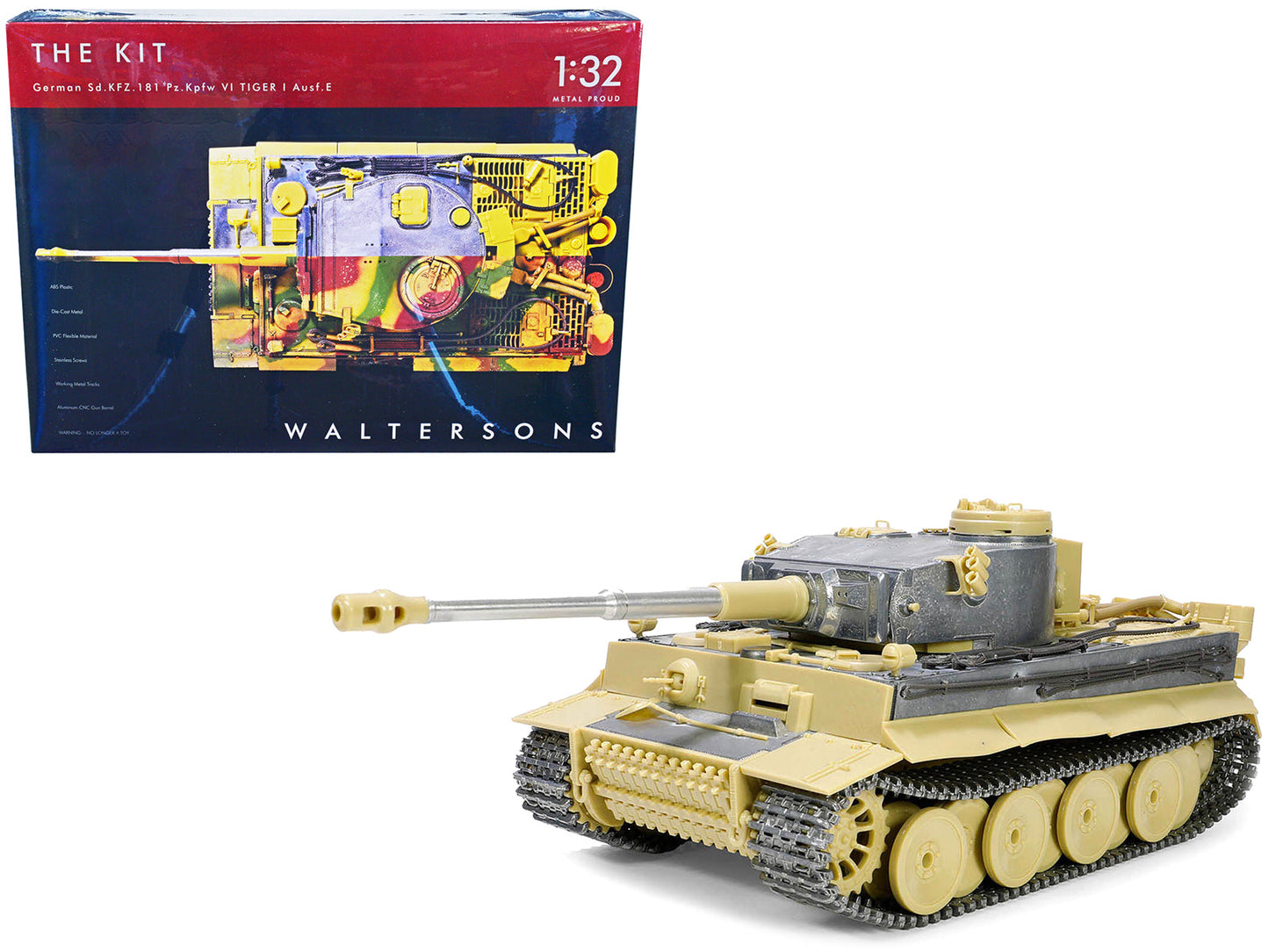 Skill 4 Model Kit German Sd.Kfz.181 Pz.Kpfw VI Tiger I (Early Production Model) Heavy Tank "Schwere Panzerabteilung 505 No. 100 Kursk" (July 1943) 1/32 Scale Model