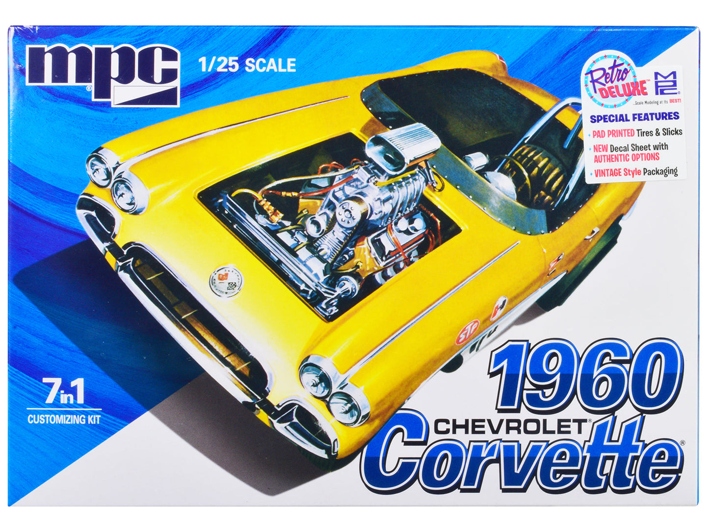 Skill 2 Model Kit 1960 Chevrolet Corvette 7-in-1 Kit 1/25 Scale Model