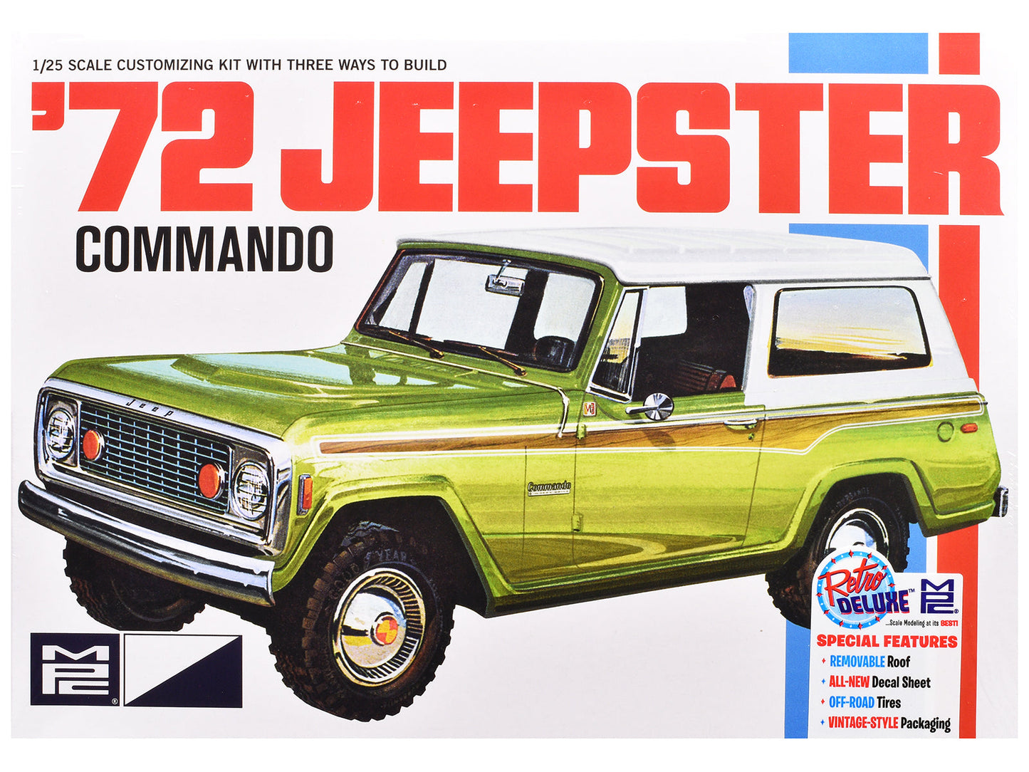 Skill 2 Model Kit 1972 Jeep Jeepster Commando 1/25 Scale Model