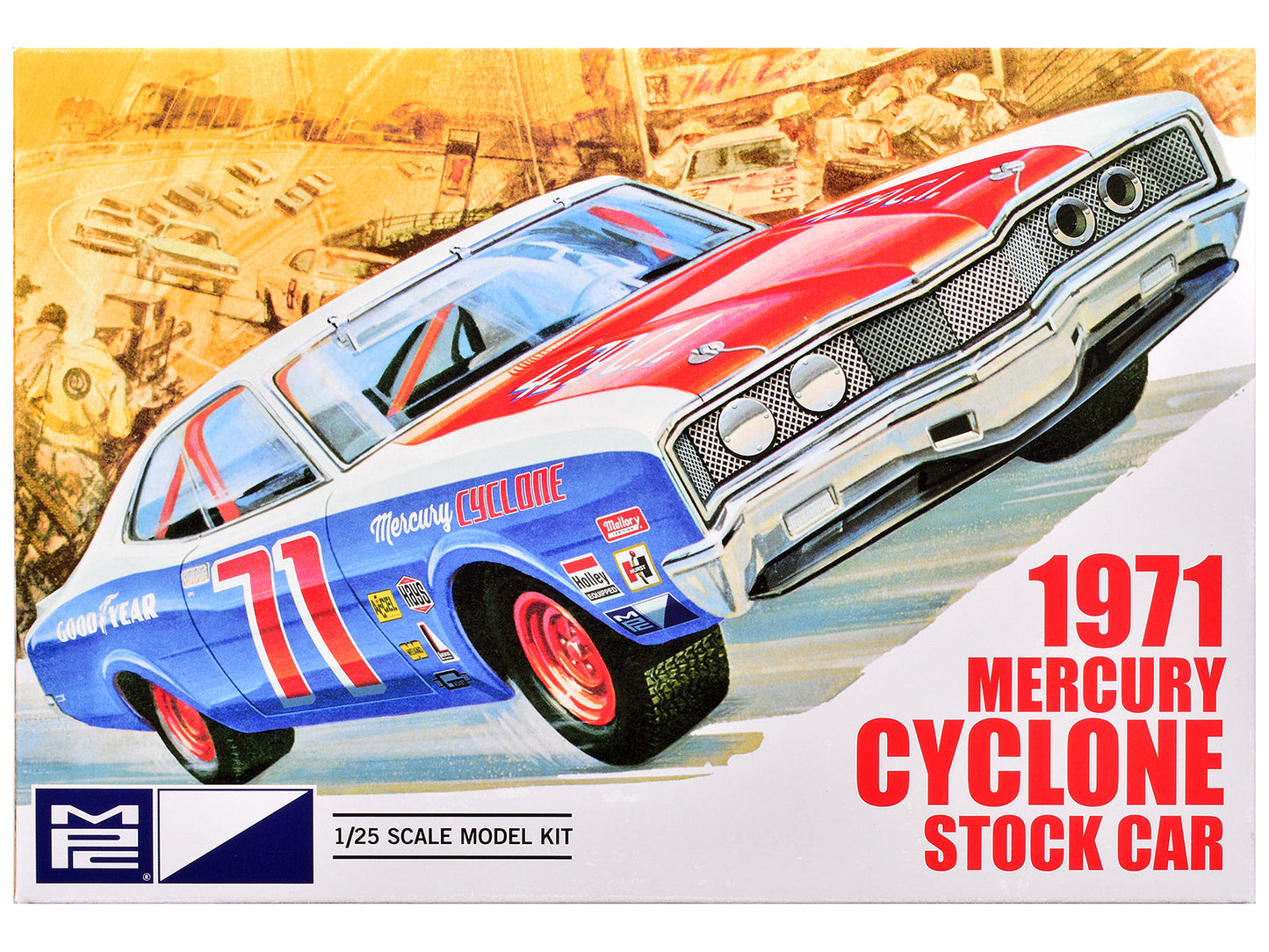 Skill 2 Model Kit 1971 Mercury Cyclone Stock Car 1/25 Scale Model