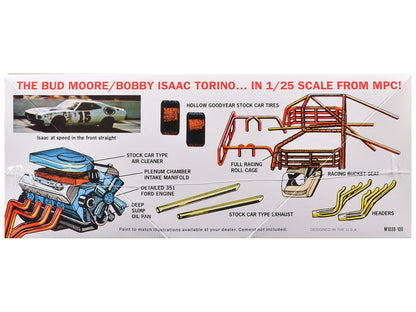 Skill 2 Model Kit 1972 Ford Torino Stock Car "Bobby Isaac" 1/25 Scale Model