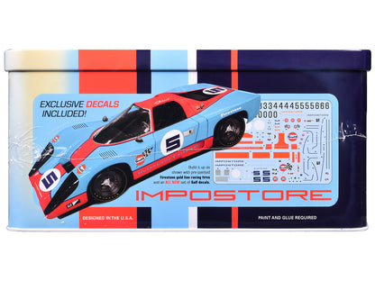 Skill 2 Model Kit Gulf Racing Impostore with Collector Tin 1/25 Plastic Model