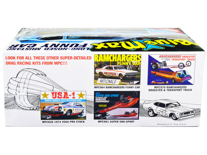 Skill 2 Model Kit "Blue Max" Long Nose Mustang Funny Car 1/25 Scale Model Car