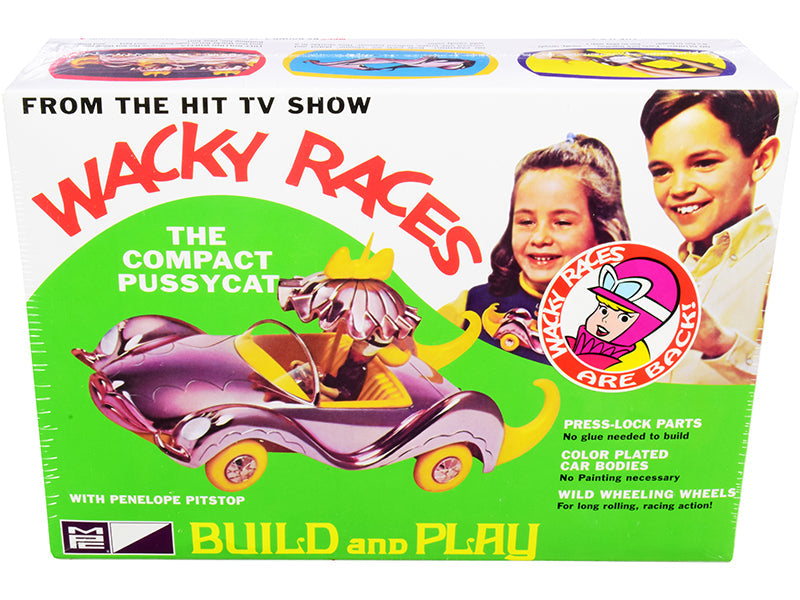 Skill 2 Snap Model Kit The Compact Pussycat with Penelope Pitstop Figurine "Wacky Races" (1968) TV Series 1/25 Scale Model