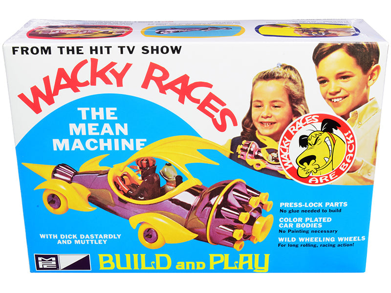 Skill 2 Snap Model Kit The Mean Machine with Dick Dastardly and Muttley Figurines "Wacky Races" (1968) TV Series 1/25 Scale Model