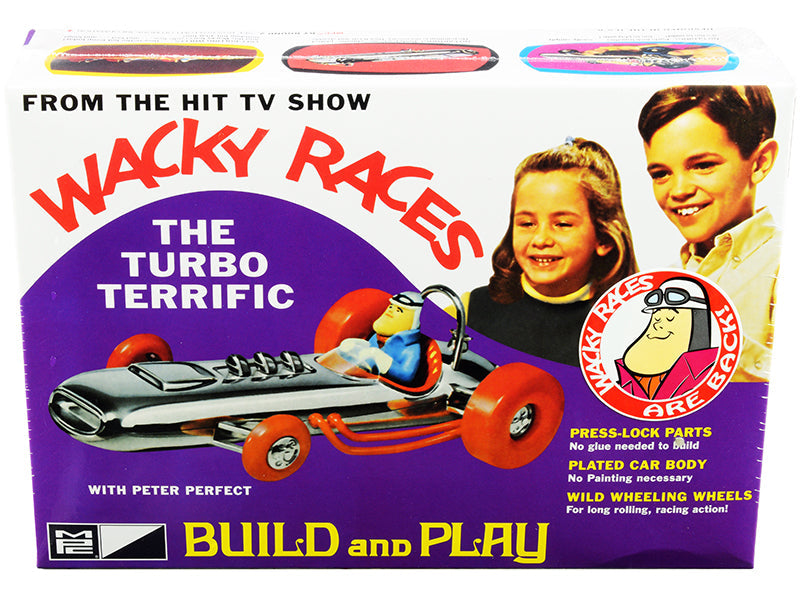 Skill 2 Snap Model Kit The Turbo Terrific with Peter Perfect Figurine "Wacky Races" (1968) TV Series 1/25 Scale Model