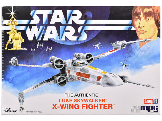 Skill 2 Snap Model Kit Luke Skywalker X-Wing Fighter "Star Wars: A New Hope" (1977) Movie 1/63 Scale Model