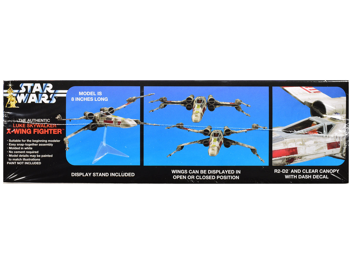 Skill 2 Snap Model Kit Luke Skywalker X-Wing Fighter "Star Wars: A New Hope" (1977) Movie 1/63 Scale Model