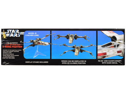 Skill 2 Snap Model Kit Luke Skywalker X-Wing Fighter "Star Wars: A New Hope" (1977) Movie 1/63 Scale Model
