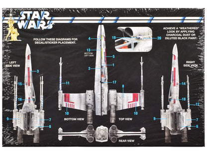 Skill 2 Snap Model Kit Luke Skywalker X-Wing Fighter "Star Wars: A New Hope" (1977) Movie 1/63 Scale Model