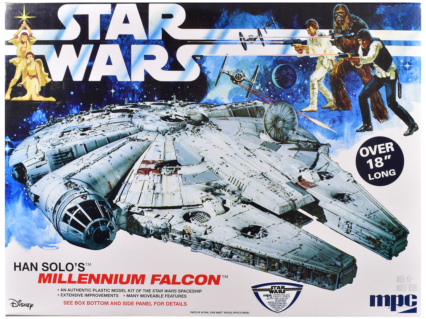 Skill 3 Model Kit Han Solo's Millennium Falcon "Star Wars: A New Hope" (1977) Movie 1/72 Scale Model