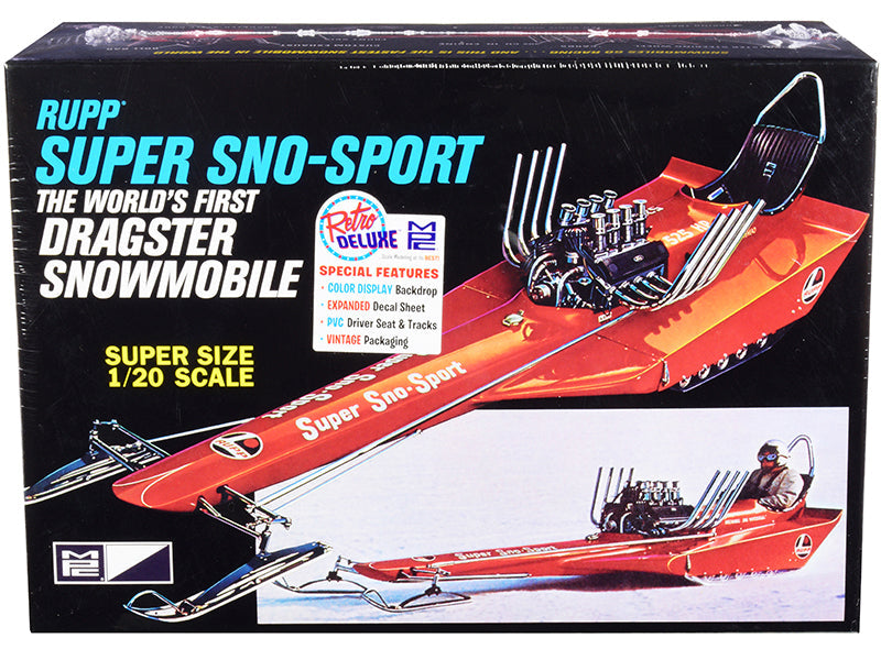 Skill 2 Model Kit Rupp Super Sno-Sport Snowmobile Dragster (The World's First) 1/20 Scale Model