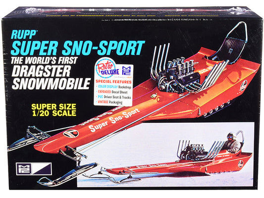 Skill 2 Model Kit Rupp Super Sno-Sport Snowmobile Dragster (The World's First) 1/20 Scale Model