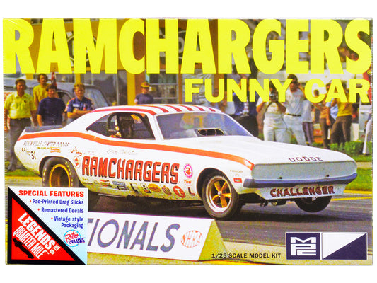 Skill 2 Model Kit Dodge Challenger Ramchargers Funny Car "Legends of the Quarter Mile" 1/25 Scale Model