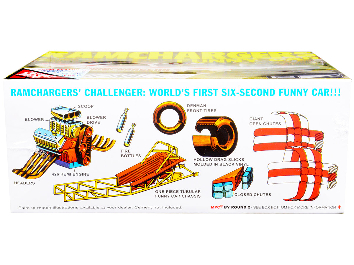 Skill 2 Model Kit Dodge Challenger Ramchargers Funny Car "Legends of the Quarter Mile" 1/25 Scale Model