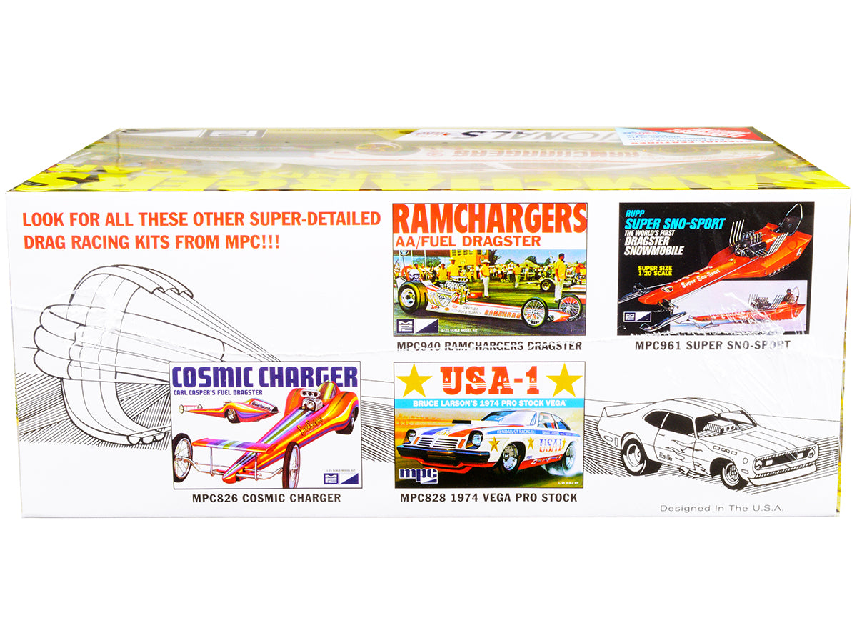 Skill 2 Model Kit Dodge Challenger Ramchargers Funny Car "Legends of the Quarter Mile" 1/25 Scale Model