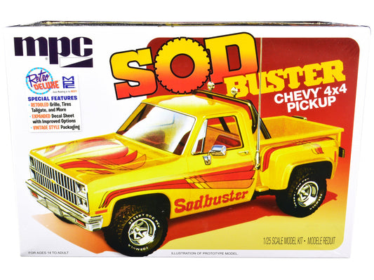 Skill 2 Model Kit 1981 Chevrolet 4x4 Stepside Pickup Truck "Sod Buster" 1/25 Scale Model