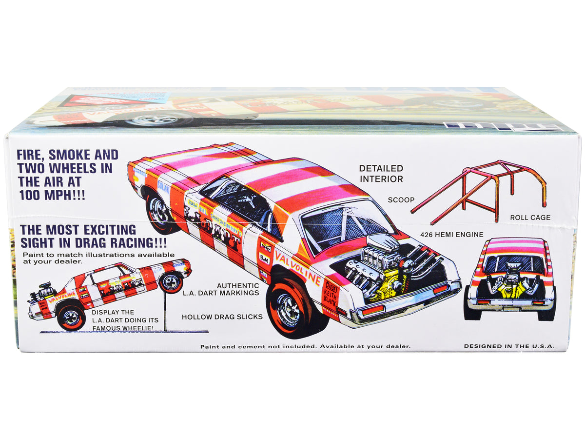 Skill 2 Model Kit Bill Shrewsberry's L.A. Dart Wheelstander Drag Car "Legends of the Quarter Mile" Series 1/25 Scale Model Car