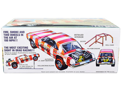 Skill 2 Model Kit Bill Shrewsberry's L.A. Dart Wheelstander Drag Car "Legends of the Quarter Mile" Series 1/25 Scale Model Car