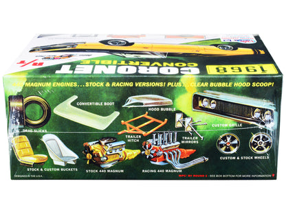 Skill 2 Model Kit 1968 Dodge Coronet R/T Convertible with Haul-Away Trailer 1/25 Scale Model